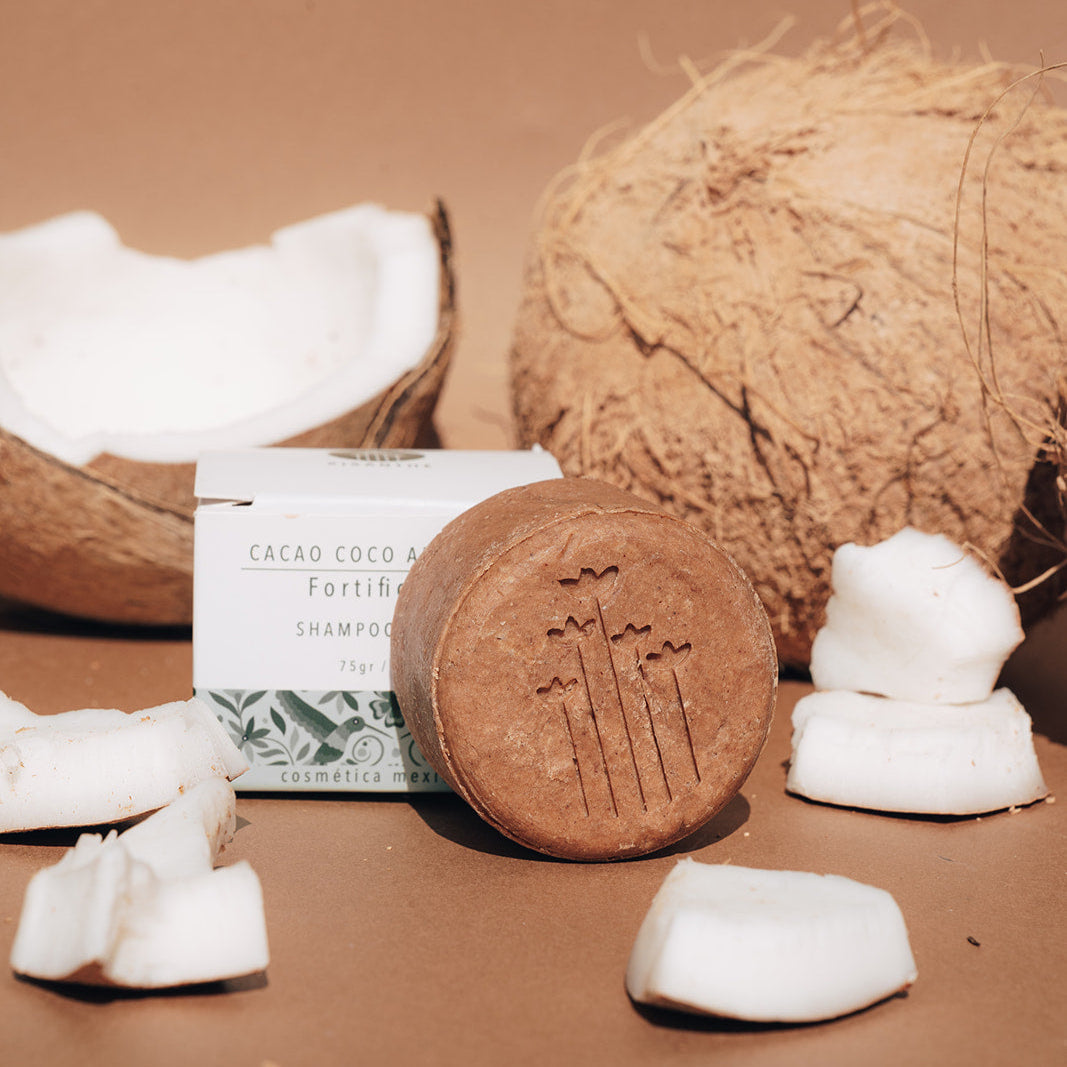 Shampoo Sólido Fortificante Cacao Coco Amaranto