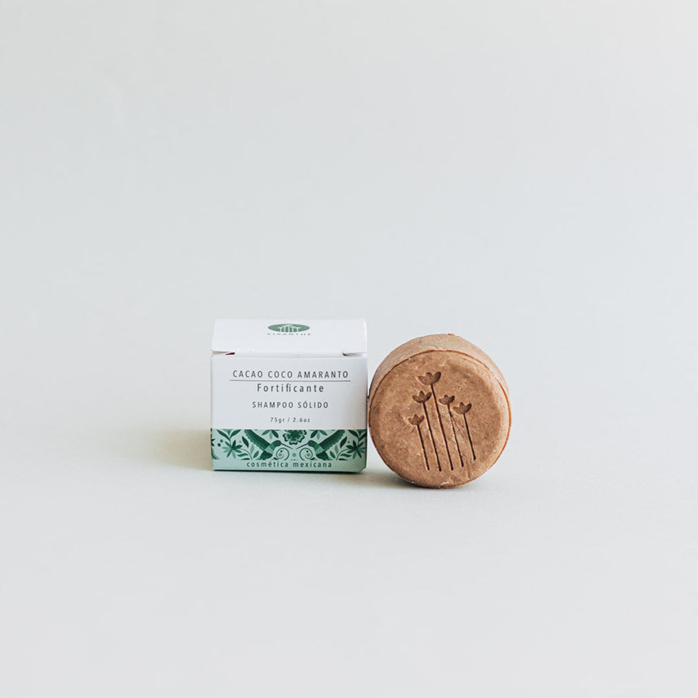 Shampoo Sólido Fortificante Cacao Coco Amaranto