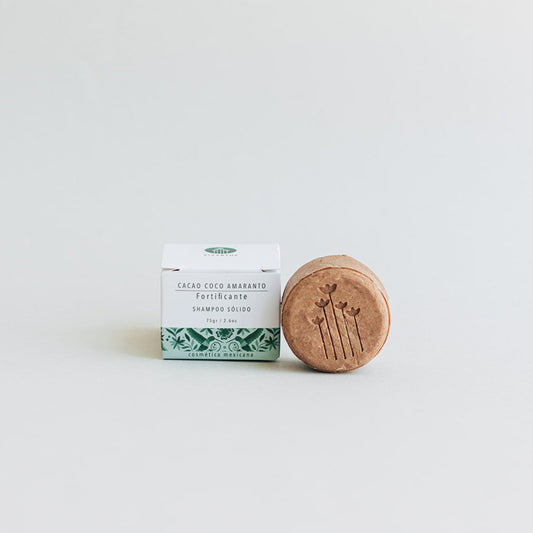 Shampoo Sólido Fortificante Cacao Coco Amaranto